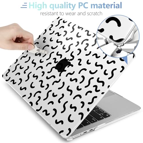 Image of MEEgoodo Case for M5 /M4 /M3 /M2 MacBook Air 13 inch 2026 2025 2024 2022, Fit Model A3449 /A3240 /A3113 /A2681, Case Compatible with MacBook Air 13.6-inch, Cartoon Line
