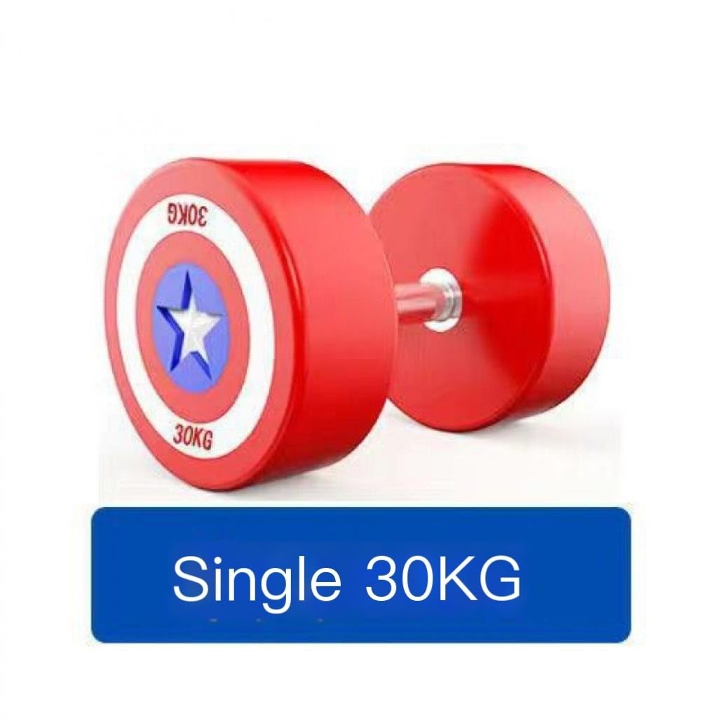 Manubri Capitan America Manubri Attrezzature per il fitness Manubri rivestiti in gomma PU per uomo e donna Palestra Sport a casa Bilanciere
