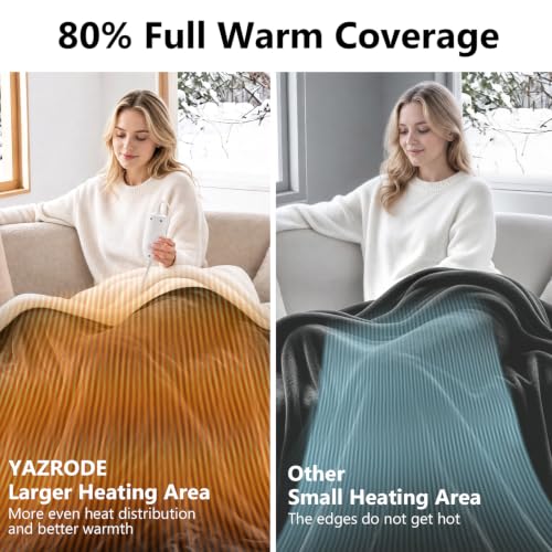 Manta Eléctrica YAZRODE Y-HEATED BLANKET Negra Throw 50x60 pulgadas miniatura 3