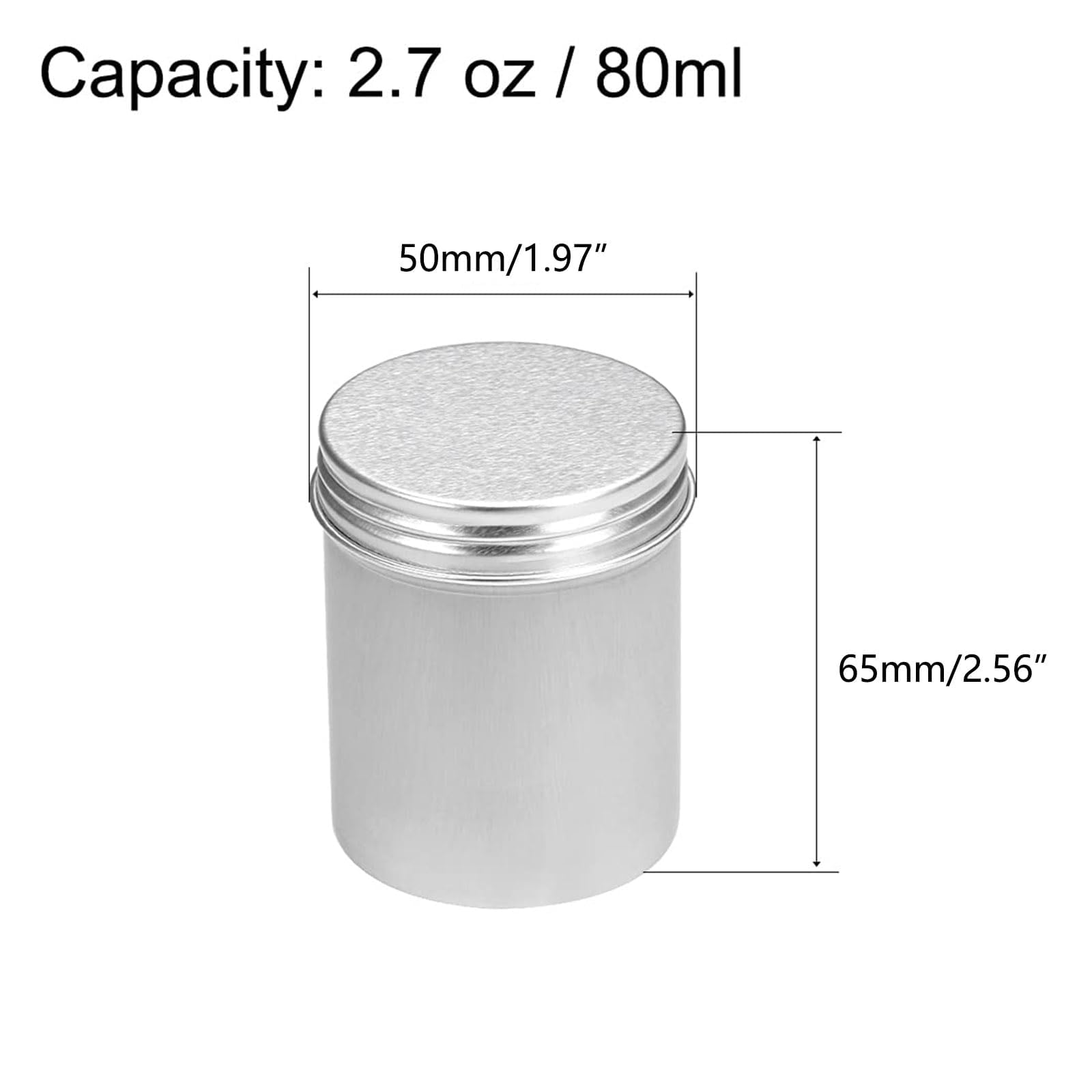 TOP-VIGOR 80ml Round Aluminum Cans Tin Can, Cosmetic Sample Storage Jars Slip Slide Containers - Image 2