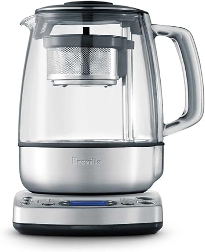 Breville BTM800XL - Infusor de té y hervidor de agua, 51 onzas, acero inoxidable cepillado y vidrio