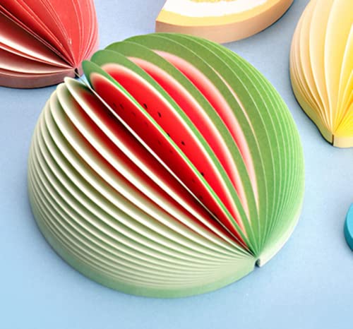 Cafurty 2 Pcs Watermelon-Shaped Cute Memo Pad Set, 3D Fruit Shape Non-Sticky Memo Notes, Creative Practical Three-Dimensional Table Decoration Post Notepads, Office Decorations Office Supplies #TOP1