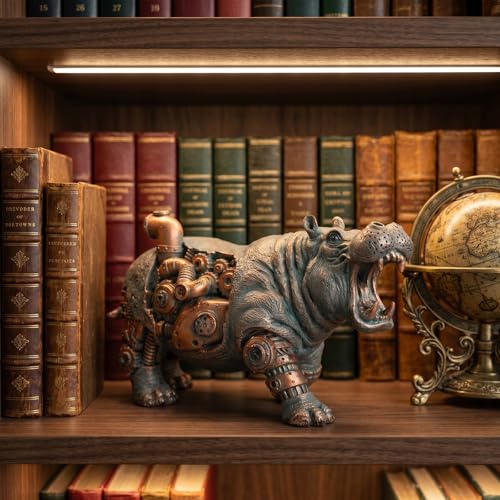 Figura de Hipopótamo Steampunk Decorativa miniatura 6