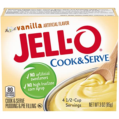 Jell-O Vanilla Cook & Serve Pudding, 3 oz (85g) 4-Pack