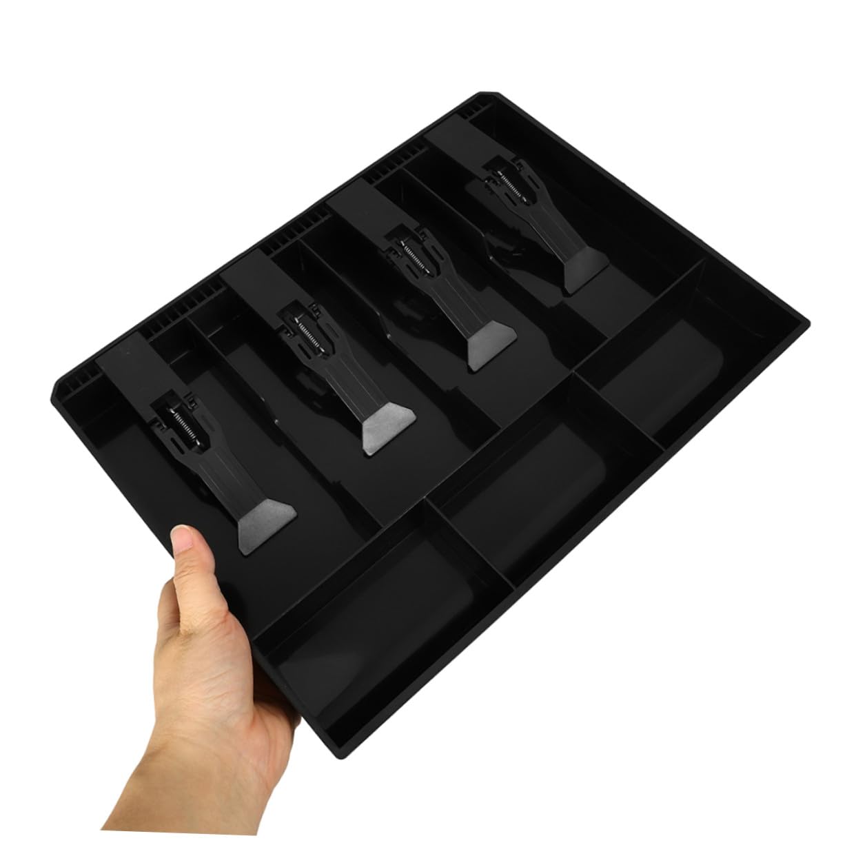 SHINEOFI 2piezas Caja De Almacenamiento De Escritorio Para Guardar Dinero Organizador De Monedas Con Clip Para Billetes Bandeja Para Cajón De Caja Registradora Para Oficina o Tienda