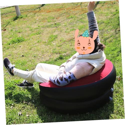 Sofá inflable plegable de PVC VANZACK con superficie flocada para camping y jardín 3