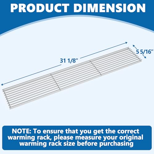 Image of Warming Rack for Blaze 32 Inch 4 Burner Gas Grills, Grill Top Rack Warm Grate Shelf Accessory for BLZ-4 BLZ-4LTE2 BLZ-4LTE2-NG BLZ-4LTE2-LP, Blaze Premium BLZ-4LTE3-NG BLZ-4LTE3-LP, BLZ-32-033