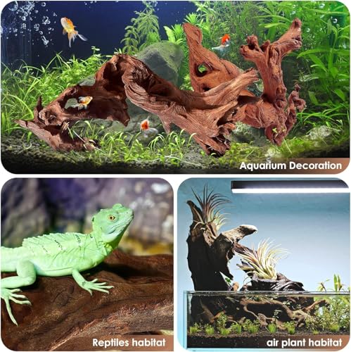 Image of Jorewood Natural Small Aquarium Driftwood for Fish Tanks & Reptile Terrariums - Safe Fish Tank Decorations, Unique Twisted Branches 10-Piece 2-4 Inch Low Tannin, Easy to Sink