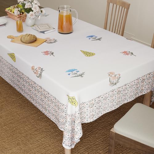 Image of Encasa XO Dining Table Cloth, Jaipuri Block Print Cotton Cover Kashmir
