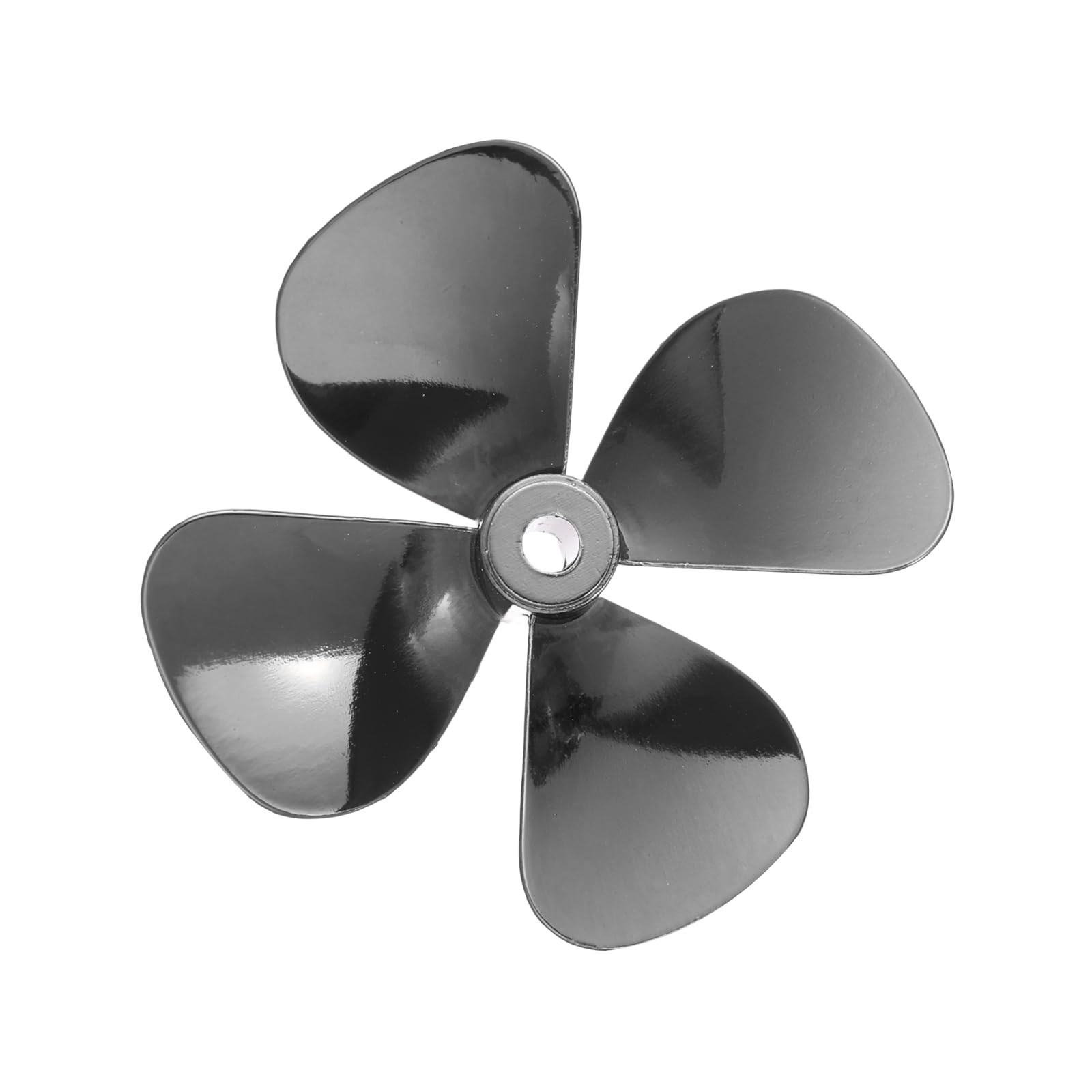 sourcing map RC Boat Propeller, 4 Blades Propellers 4mm Hole Dia 60mm OD CCW Clockwise Rotating Drill Propeller for RC Boat, DIY Ship Model, Black