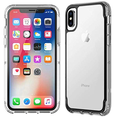 Griffin Survivor Clear Custodia per iPhone X, Nero...