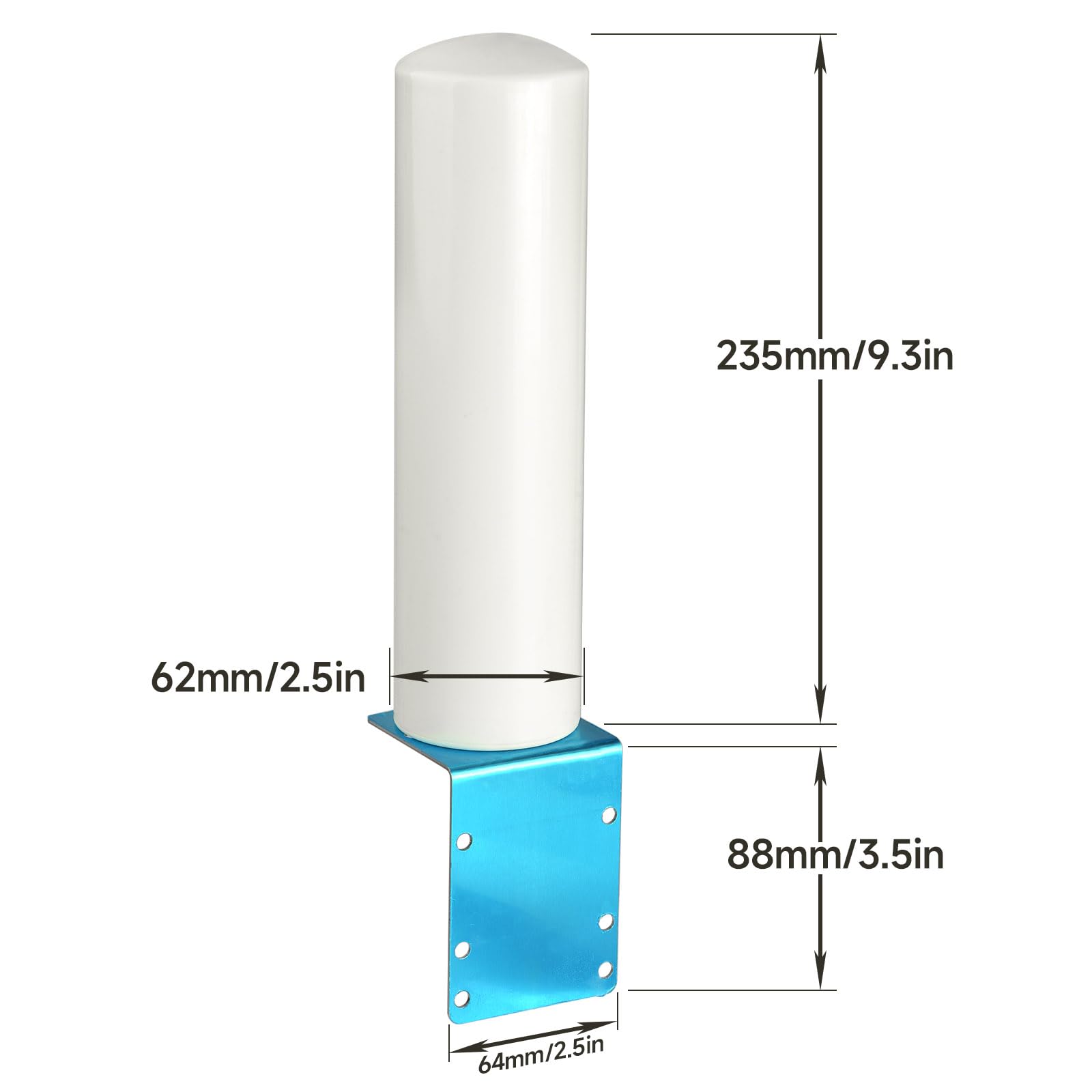 Superbat Antenna 4G Esterna 698-2700MHz 12DBi Omnidirezionale Antenna a Barile Esterna Connettore N Femmina Per 4G LTE Segnale Booster Router Casa Ufficio Veicolo Segnale Booster