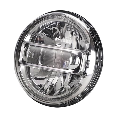 Phares LED 7 Pouces argentés avec anneaux lumineux halo pour Jeep Wrangler TJ JK JL