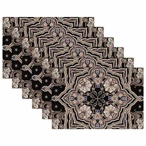 Set de table cachemire antidérapant résistant chaleur tapis table salle manger - 6