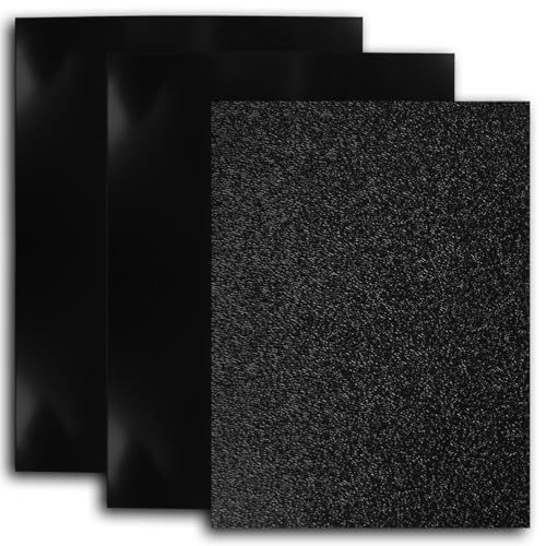 Image of 3 Pack ABS Plastic Sheet 12 x 16 x 1 /8 inch Thick (3mm) Moldable Plastic Panel, Rigid Thermoplastic Sheet Black Plastic Sheet for DIY Projects, Handcrafts