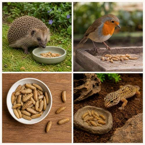 Soldatenfliegenlarven lebend 500 g – Lebende Futterinsekten (Hermetia illucens) – Futterlarven für Vögel, Igel, Reptilien & Fische – aus Aachen