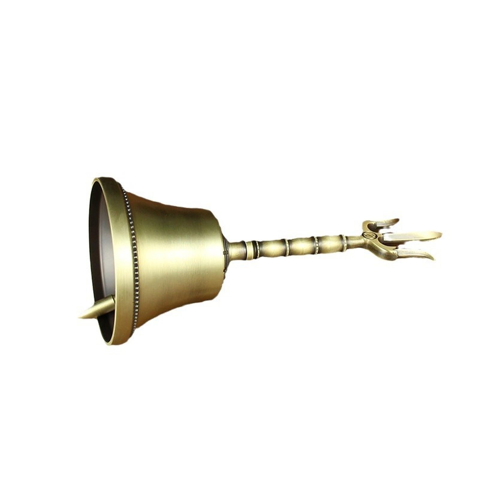NBKLSWSUI Handmade Brass Handbell Sculpture For Men's Office Desk&man Cave Vintage Decor Unique Feng Shui