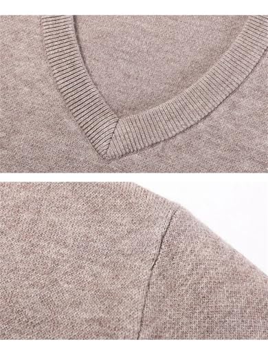 Men Spring Autumn Fashion Pullovers V Neck Long Sleeved Stretch Sweaters Men Business Knit Top4