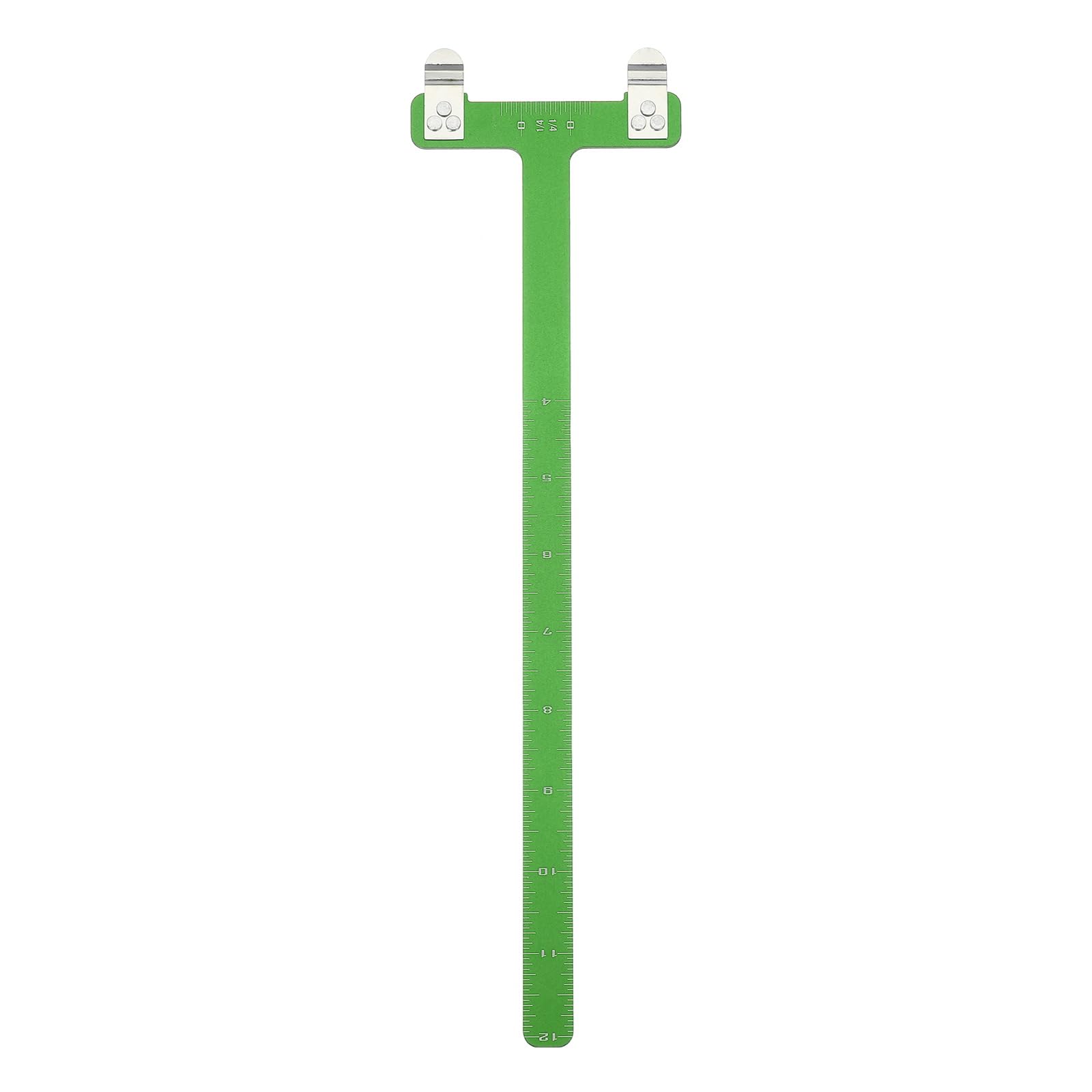 sourcing map Archery Bow Square, T-Shape Ruler 33 x 9 mm Turning Bow String Measurement Tool Aluminium Alloy for Recurve Compound Bowstring Archery Accessories (Green)