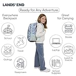 Lands' End Unisex Kids Large ClassMate Lightweight Durable Elementary School Backpack, Peacock - Image 3