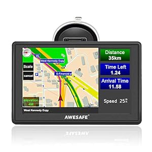 AWESAFE Sat Nav, 5 inch Truck Satnav 2022 Europe UK Ireland Maps GPS Navigation for Car Truck Lorry HGV Caravan…