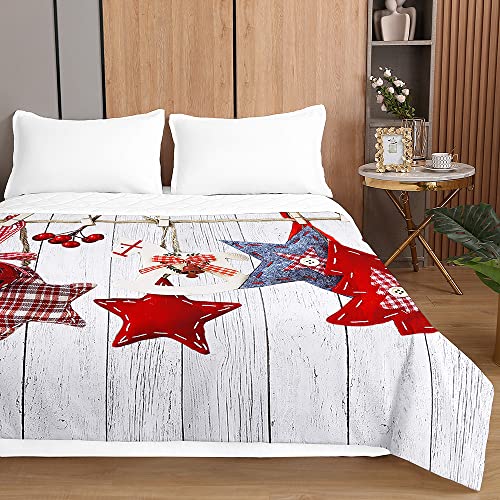 Chickw1 Tagesdecken Bettüberwurf, 3D Weihnachten Drucken Tagesdecke...