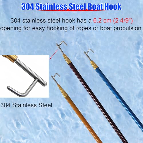 Heavy Duty Marine Dock Hook, costruzione in acciaio inox 304, per ormeggio sicuro barca e pesca sicurezza