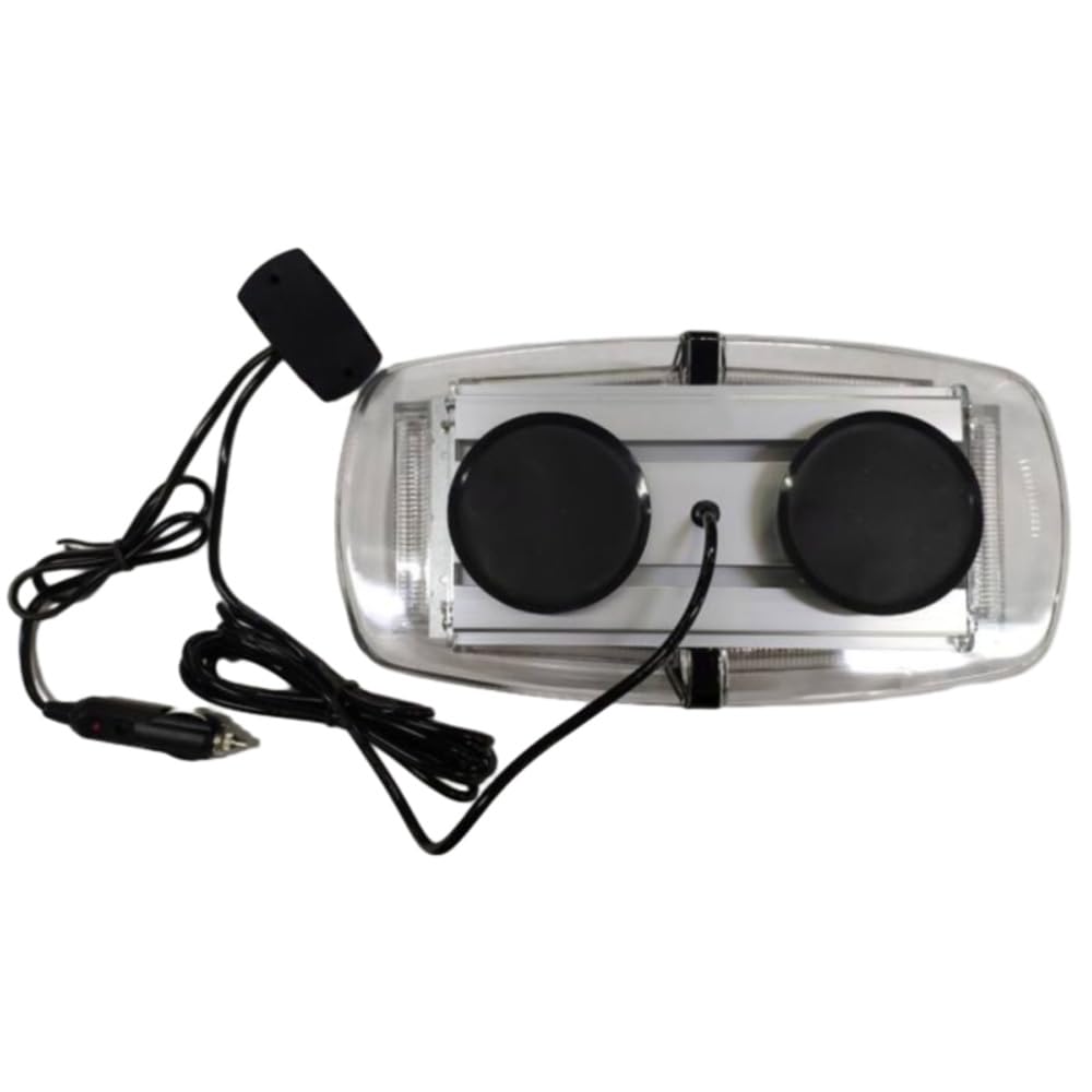Riloer Luz LED intermitente techo de vehículo 12 V-24 V 24 W luz estroboscópica de emergencia compatible con coches camiones quitanieves vehículos de construcción.