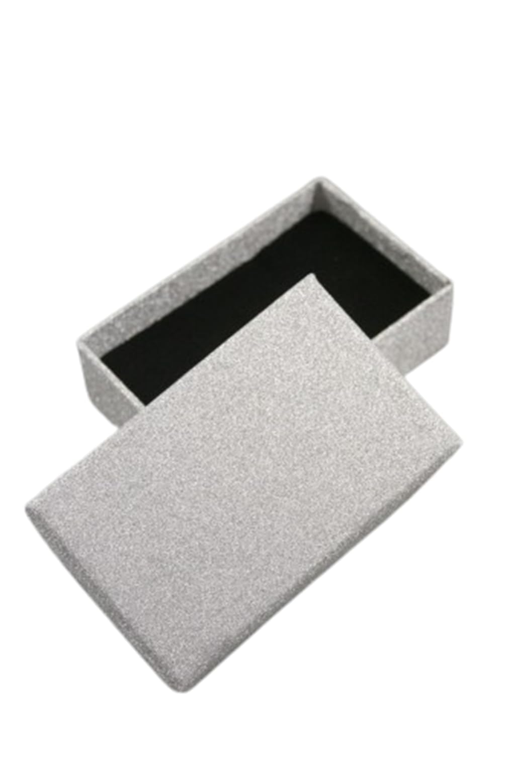 Kaz Creations Silver Glitter Sparkling Jewelry Gift Boxes (8cm x 5cm x 2.5cm (1 box))