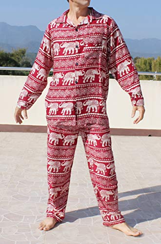 Full Funk Light Viscose Pajama Long Sleeve Shirt and Pants Set Sleepwear Nightwear2
