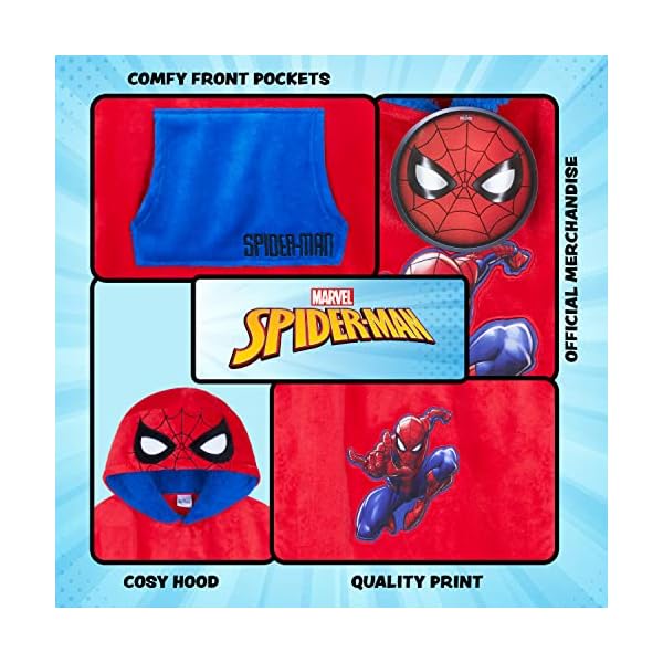 Marvel Spiderman Pullover Übergroße Kuschel Hoodie Kinder Jungen – Bild 6