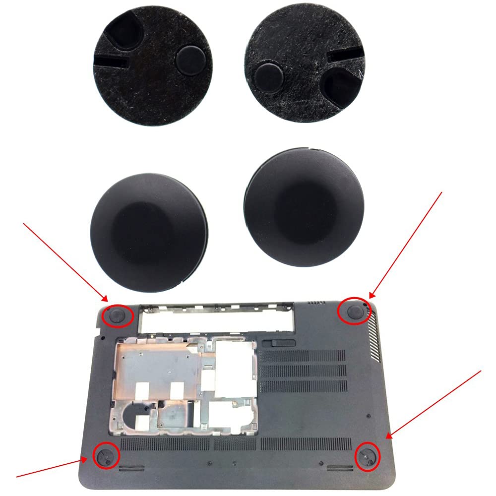 Deal4GO 1 Set Non-Slip Bottom Case Rubber Feet Bumper Strips for HP Envy 15-J M6-N 15-J000 15-J100 15-J015TX 15Z-Q10 M6-N000 (Black)