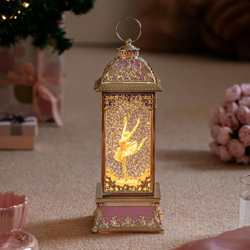 Rotating Ballerina Music Box Snow Globes Gift for Kids Friends Little Girls Sister Daughter Granddaughter Christmas Birthday Ballet Gifts Powered by Battery or USB (Ballerina 1)