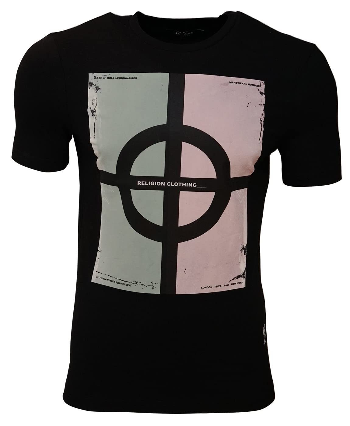 Religion Clothing Legionnaires - Camiseta para hombre, negro azabache, XL
