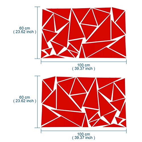 Image of 2 Pieces Triangle Car Decals Vinyl Decal Car Graphics DIY Car Body Sticker, Red