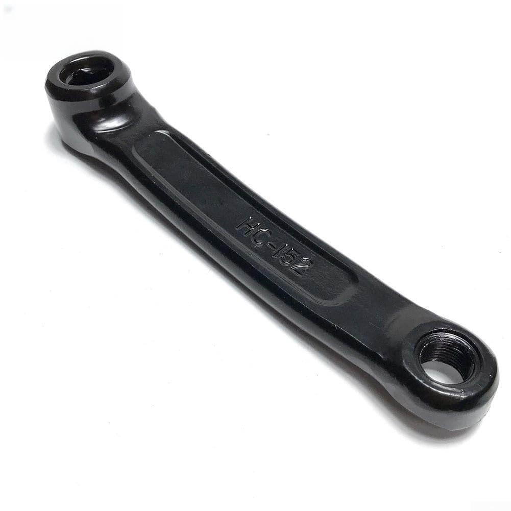 Iron Exercise Bike Crank Arm With 152mm Center Distance And 13x13mm Square Hole For Indoor Sports Cycling Pedal Replacement Left Or Right Side Black Finish Heavy Duty Construction(Right)