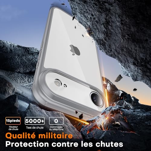 Coque iPhone Air TAURI grise pour éviter les rayures et les bris