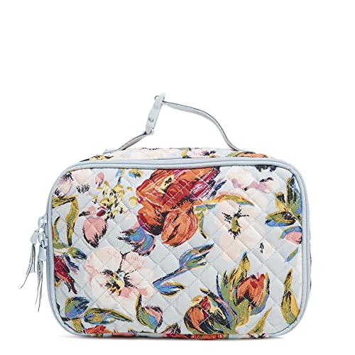 Vera Bradley Women's Cotton Lay Flat Horizontal Lunch Box, Sea Air Floral - Recycled Cotton, One Size #TOP23