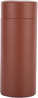 PU Leather Cigar Storage Box, 6 Capacity Humidor with Spanish Cedar Lining, Includes Hygrometer and Humidifier for Home and Travel, 7.9in (Brown)