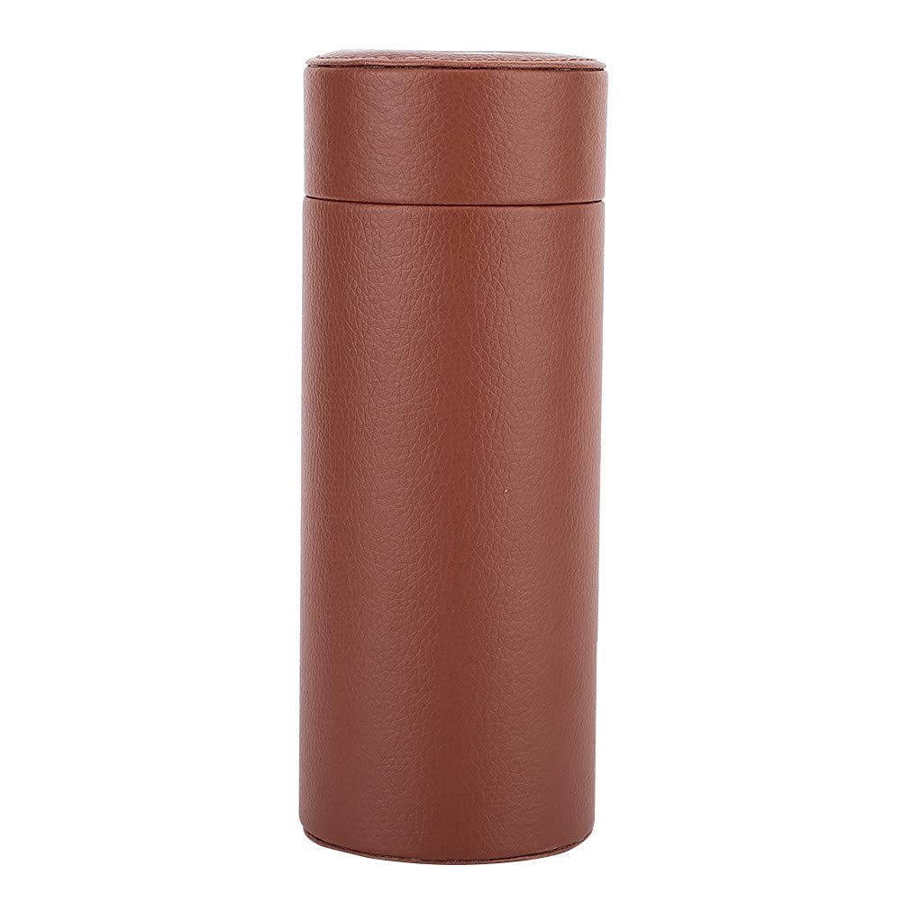 PU Leather Cigar Storage Box 6 Capacity Humidor with Spanish Cedar Lining Includes Hygrometer and Humidifier for Home