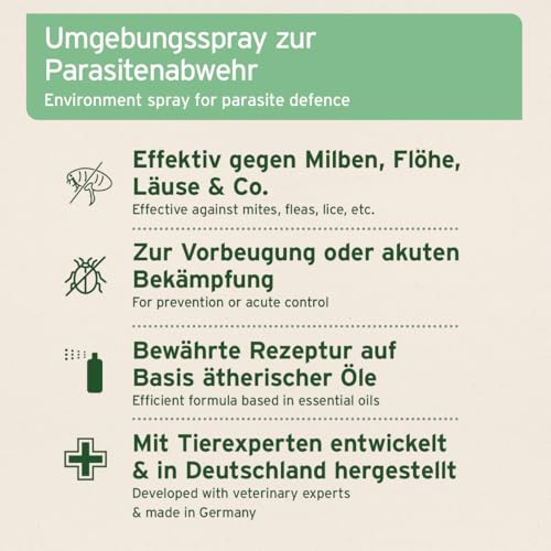 AniForte Ungeziefer-Ex Spray 500ml – Umgebungsspray bei akuten Befall gegen Mücken, Insekten, Milben, Läuse, Bettwanzen, Ungeziefer Spray für Zuhause, Hunde & Katzen Liegeplätze, Insektenspray Abwehr