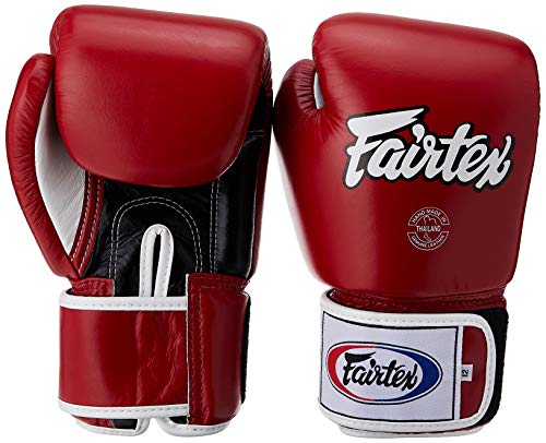 Image of Fairtex Muay Thai Style Sparring Gloves, Red, 12-Ounce