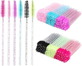 300 Disposable Mascara Wands Eyelash Brush Spoolies for Eye Lash Extension, Eyebrow and Makeup Crystal Tbestmax