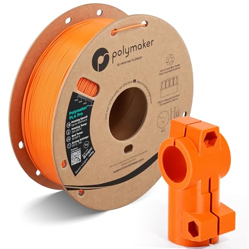 Image of Polymaker PLA Pro 3D Printing Filament Orange 1.75mm 1KG, High-Impact Tough PLA, Fast Printing up to 300mm /s, High Speed New Formula, Easy to Print on Most FDM Printers, No Enclosure Required