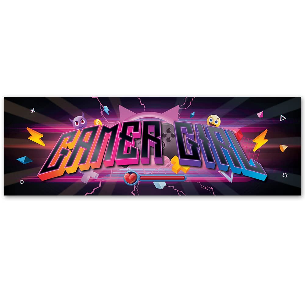 Feeby Cuadro en Lienzo Para Jugadores Videojuegos 90x30 cm 1 Pieza Impresión en Material Tejido no Tejido Modernos Artística Imagen Decoración De Pared Salon Dormitorio Abstracto Gaming Play Multi