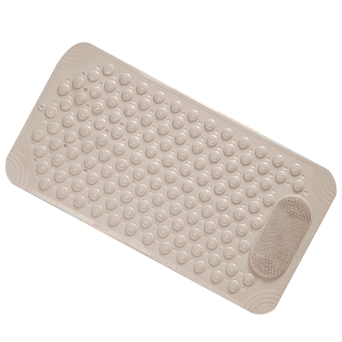 Didiseaon Alfombrilla y Diseño Beige de Ducha Antideslizante de PVC Adecuado como Almohadilla de Masaje y Exfoliación de Pies en Ducha con Ventosas Resistentes para Baño