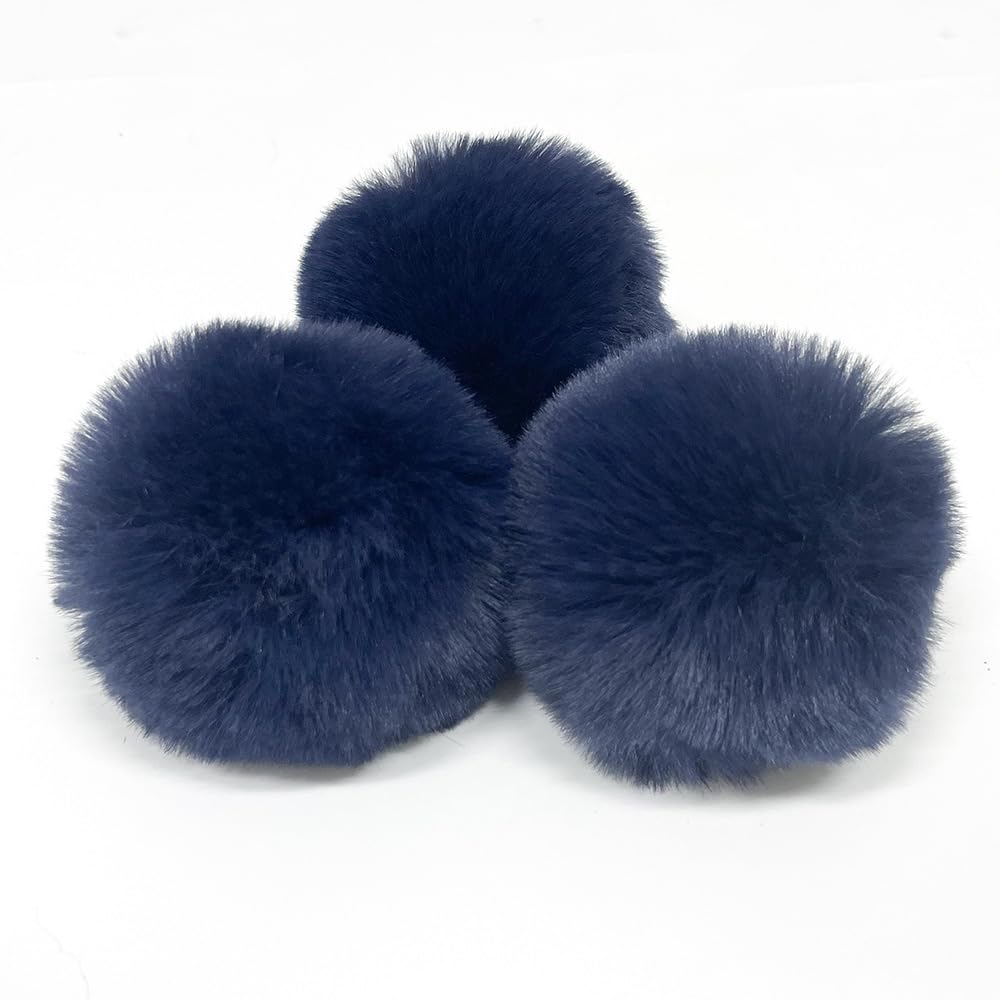 BrightGlow Pon Pon In Pelliccia Sintetica - 10 Pezzi Morbidi Da 8 Cm Per Fai Da Te - Foto 6