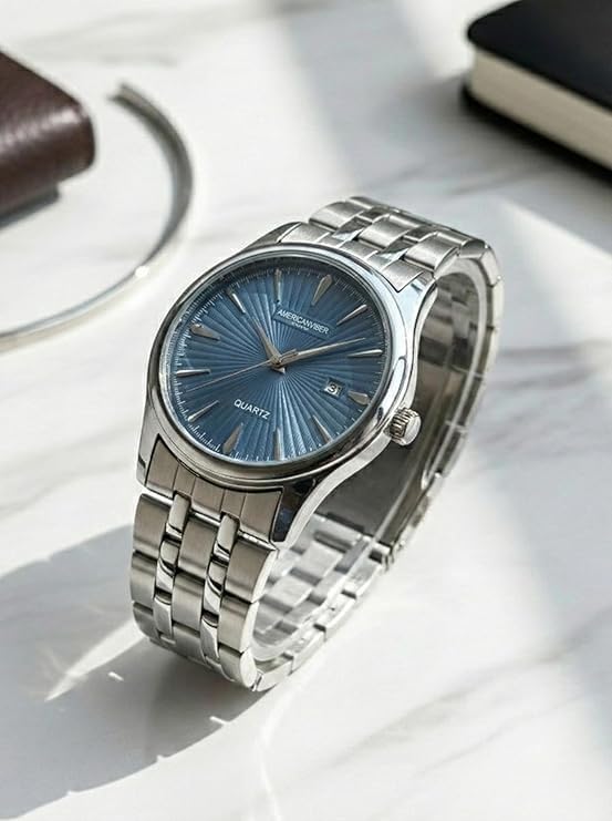 Image of Mister Empire Affordable Men's Wrist Watch Under 499 | Men Watch | Classic Round Dial | Quartz Movement | Stainless Steel Belt | Lightweight & Durable Design | Analog Display | Adjustable Lock |Trendy Party & Office Wear