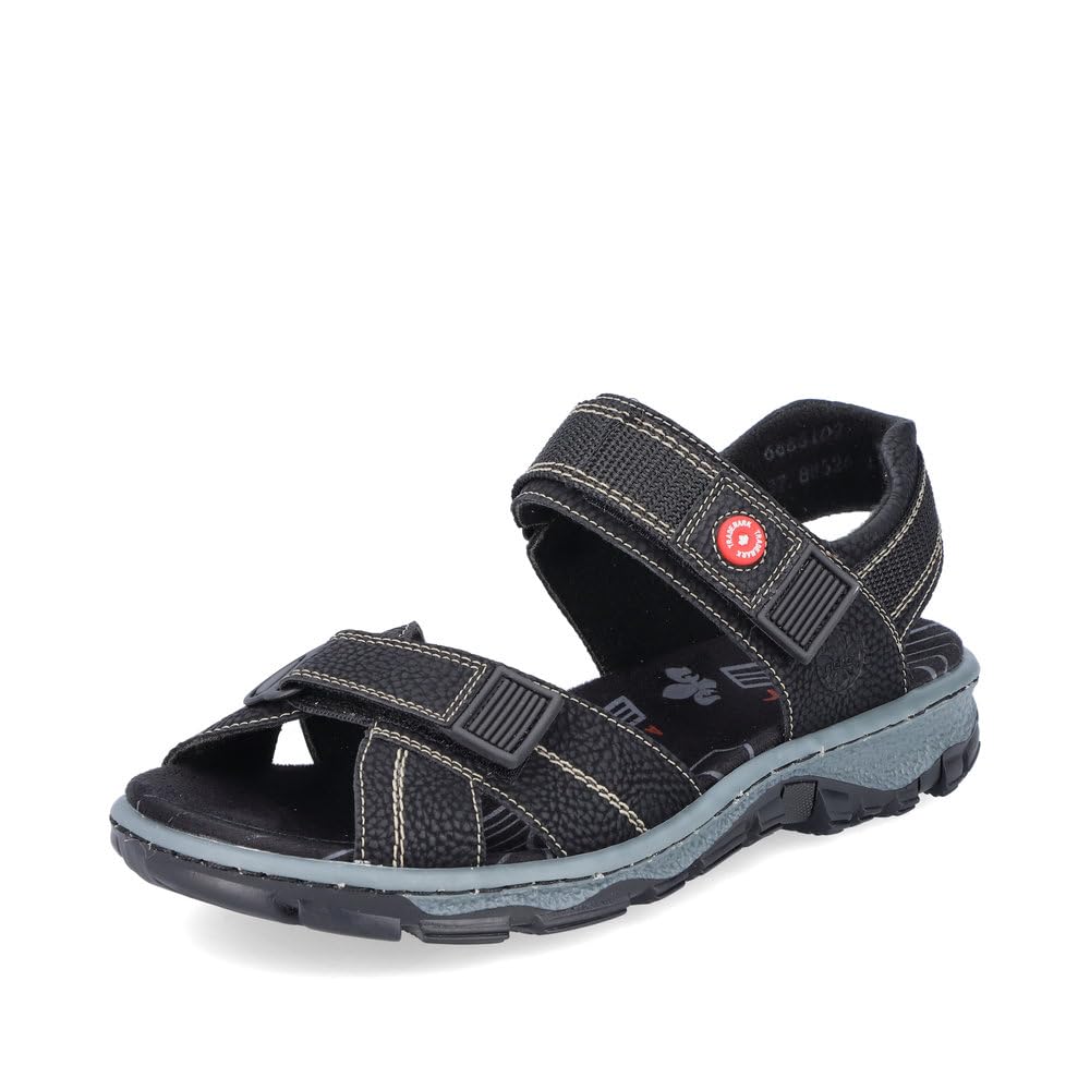 Rieker Ladies Sport Sandals 68851 - Black Leather - UK Size 7.5 - EU Size 41 - US Size 9.5