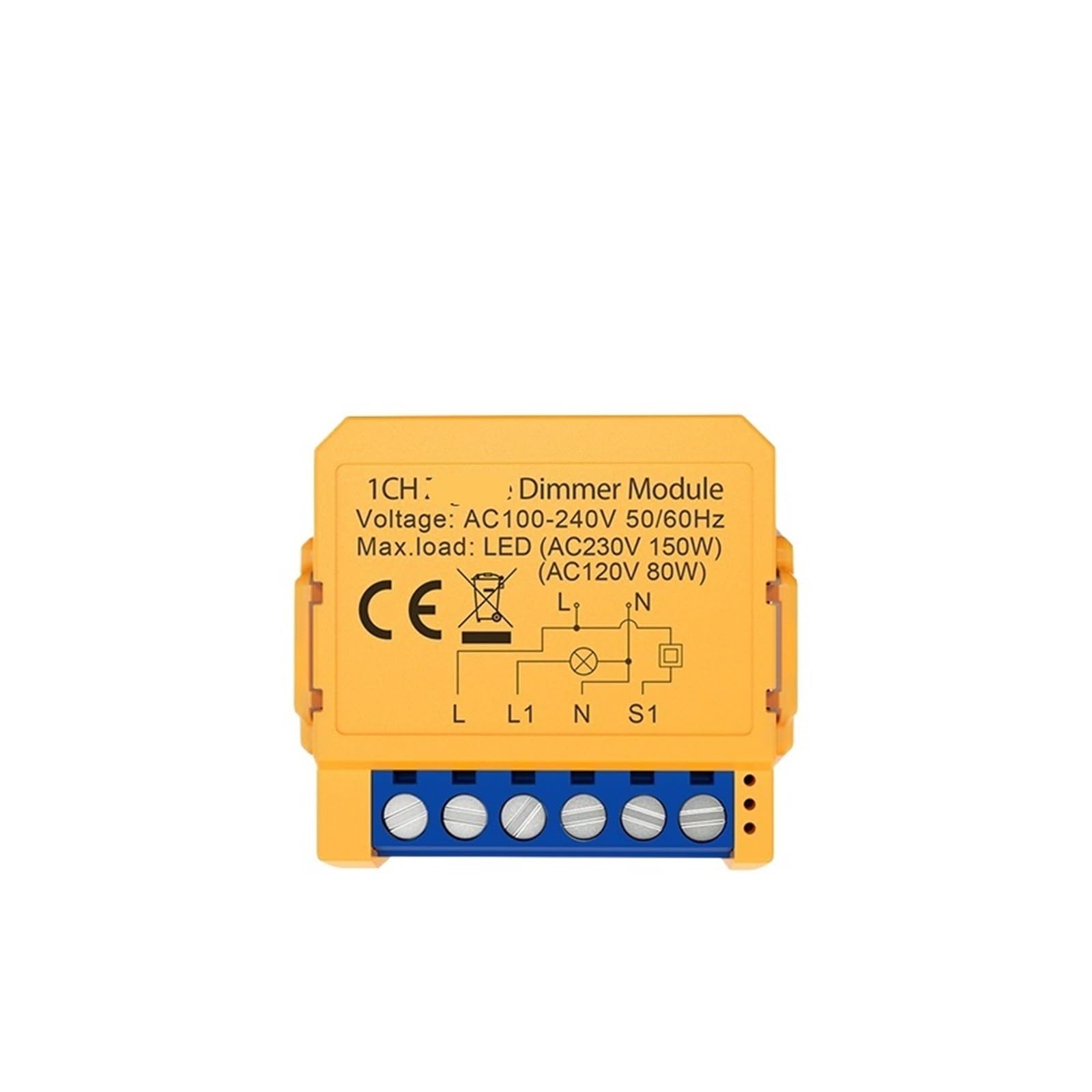 Módulo de interruptor de atenuación inteligente, Control de vía de 1/2, interruptor de luz regulable, 1 ud.(1 gang)